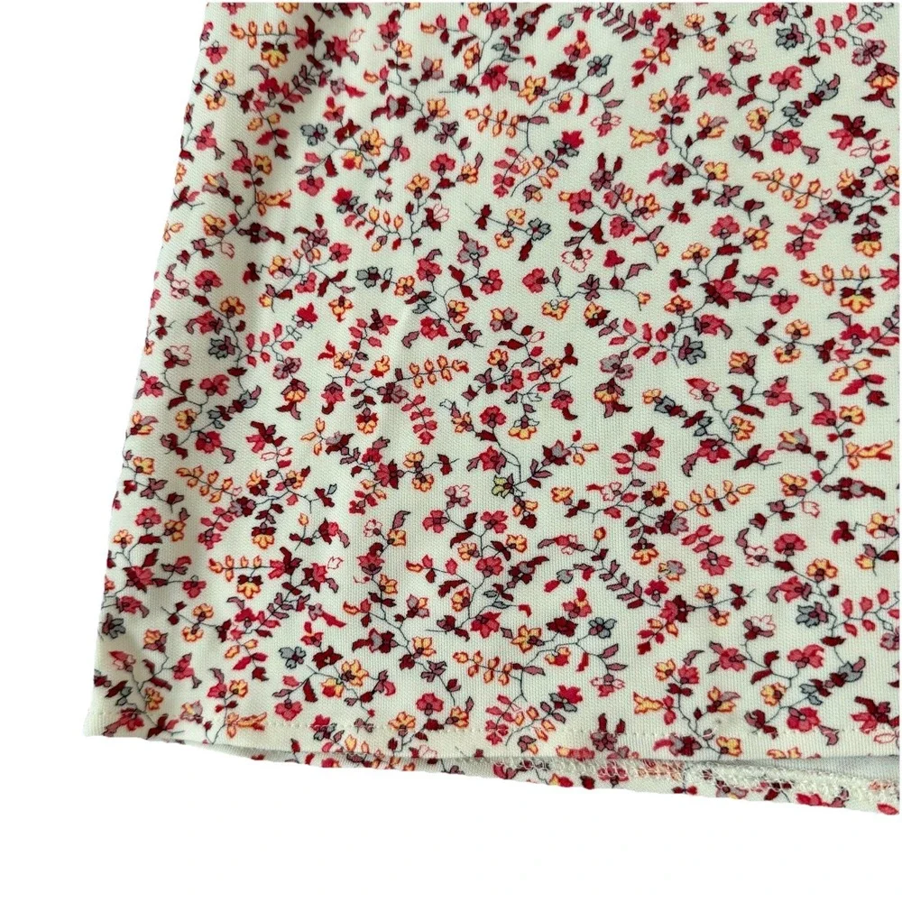 Vintage Y2K The Limited Mini Skirt‎ Womens Medium Pink Cream Floral Cottagecore